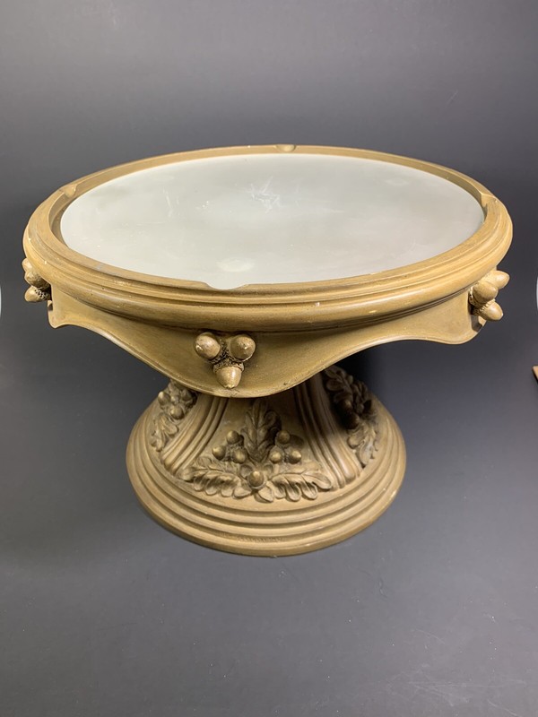 Vintage Hen Feathers Cake Pedestal Stand Accents for the Home and Garden