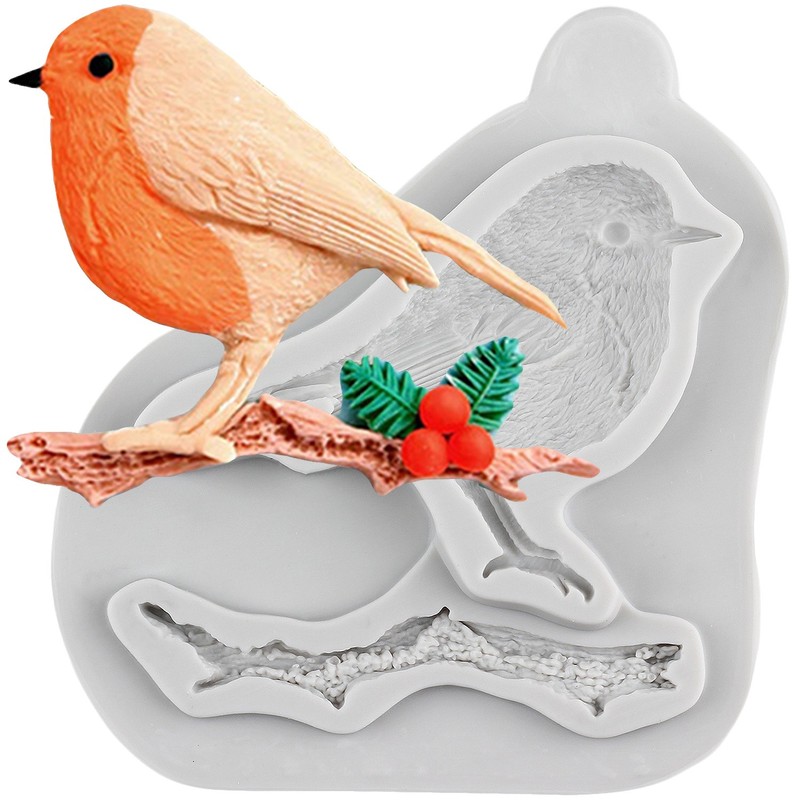 Birds Silicone Molds Mini Birds Fondant Cake Decorating Tools Cupcake