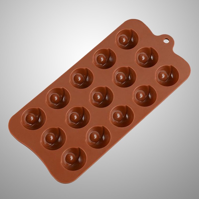 15 Cavity Silicone Mold Eyes Shape Cake Mold Chocolate Jelly Baking Pan (Coffee) gallery