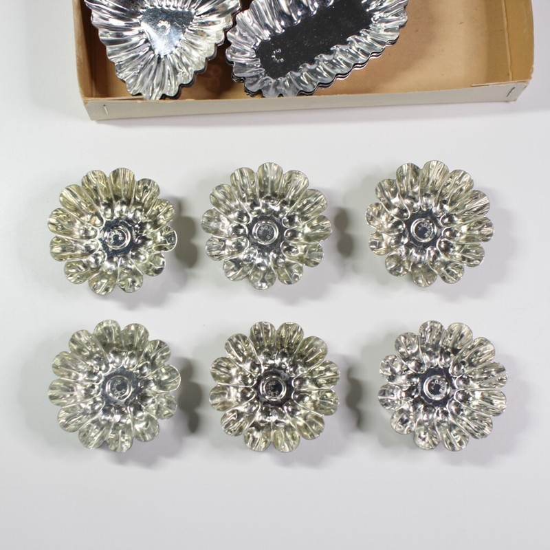 Mini Tartlet Candy Tins Vintage Made In Sweden 6 Shapes Set Of 36 in Box gallery