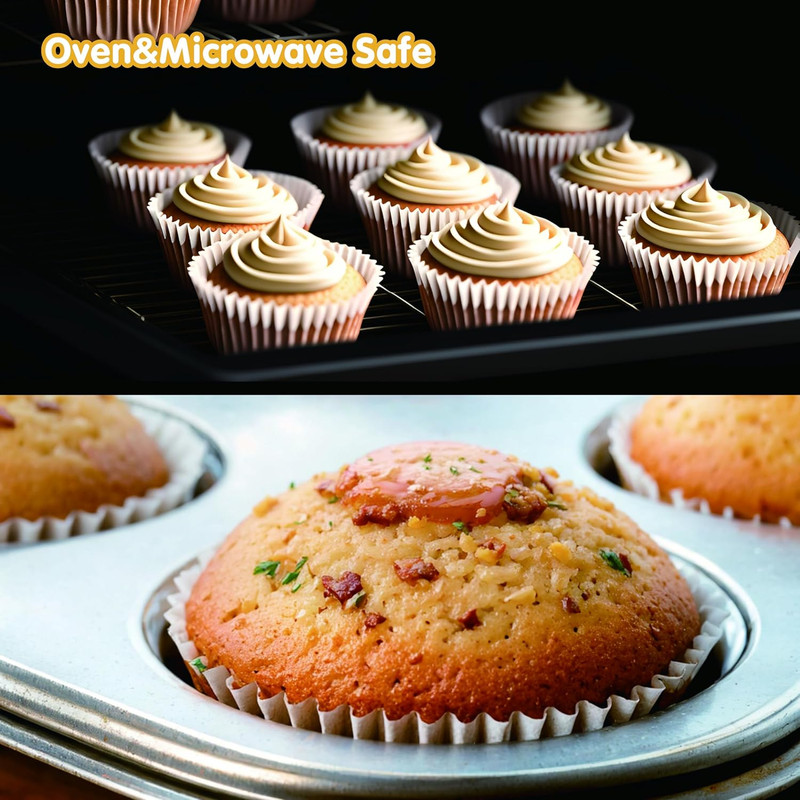 Jumbo Cupcake Liners 300 Pcs Rainbow Muffin Liners No Smell,Food&Grade,Greasepro gallery