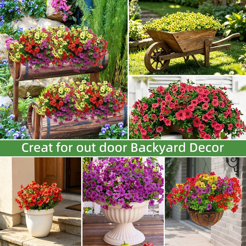 Artificial Flower Outdoors Indoor UV Resistant Fake Flowers Faux Plant gallery