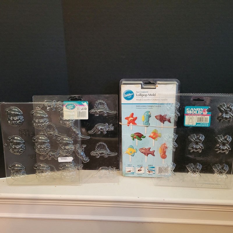 Lot of Misc. Chocolate Candy Molds & Jello Jelly Beans
