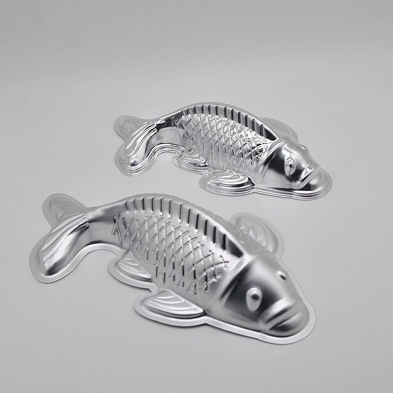 2 PCS Aluminum Fish Shape Baking Mold Cake Jelly Chocolate DIY Tool Dessert gallery
