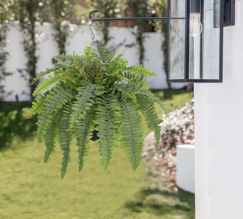 Hollyone Artificial Fern Hanging Basket Plant 25 Boston Ferns 31 Leaves gallery