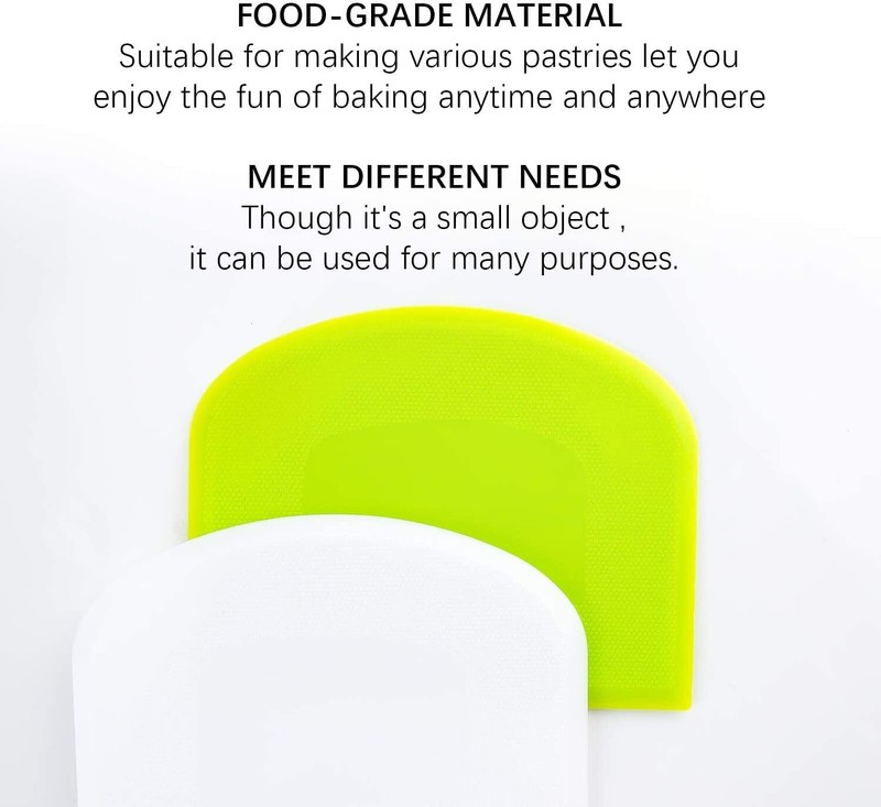2 X Pastry Horn 12 X 9.5 Cm Plastic Dough Scraper For Kitchen gallery