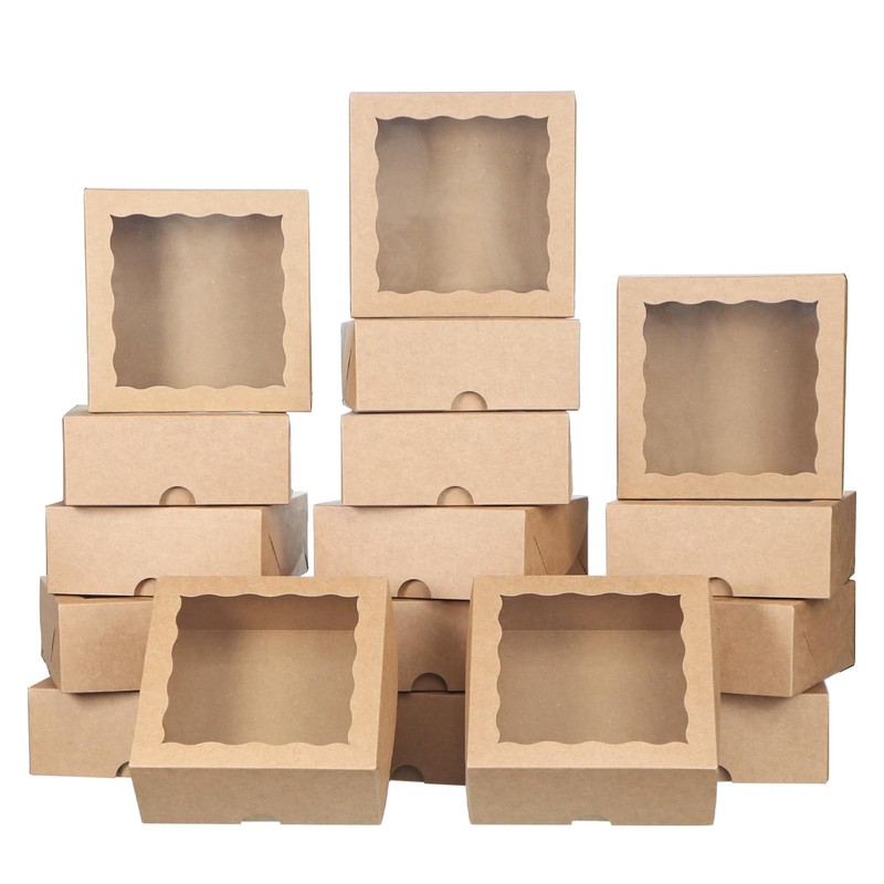 50 Pack 5X5X2 Inches Bakery Boxes – Boxes for Chocolate Covered Strawberries, 4