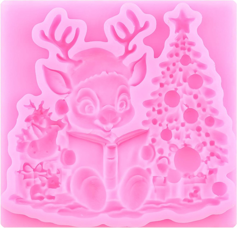 Christmas Dwarf Doll Silicone Mold Santa Claus Fondant Molds Christmas Reindeer gallery