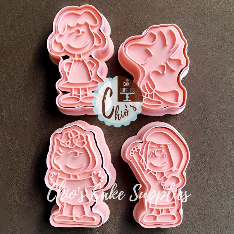 Cookie Cutter With Embosser Stamp, 16 pieces Set, 8 cutters + 8 embosser stamps gallery