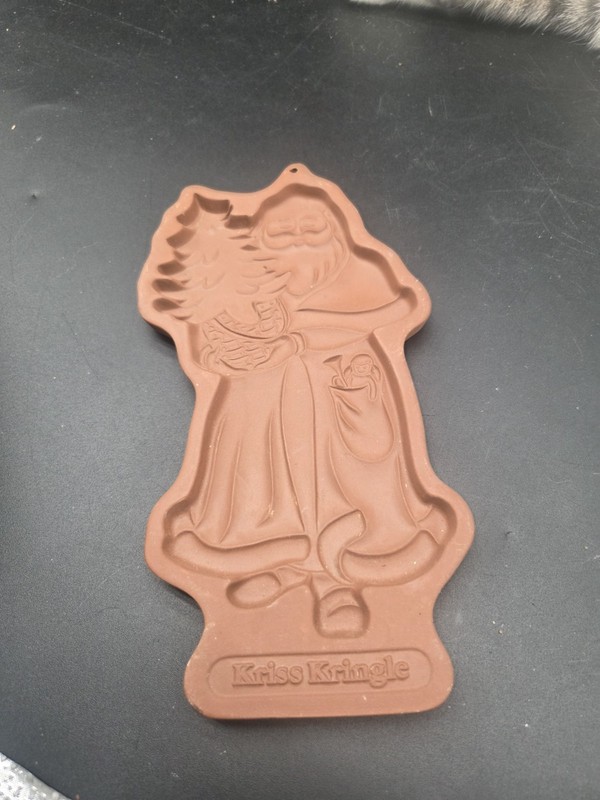 Longaberger Father Christmas Cookie Mold Vintage 1990 Pottery No Box gallery