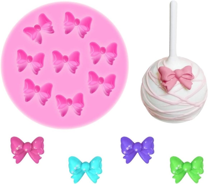 8 Mini Silicone Fondant Bow Molds - Perfect for Cake Decorating & Gifts gallery