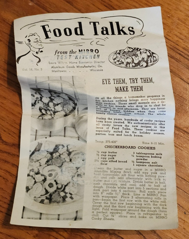 Vintage Mirro Full Recipe Aluminum Cookie Press Meier & Frank Co. 15 Designs gallery