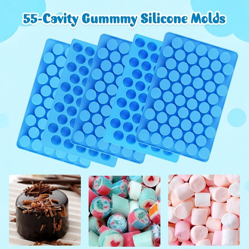 7Pcs Gummy Round Chocolate Silicone Molds gallery