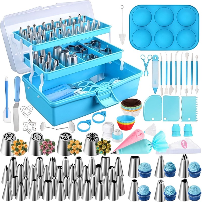 Suuker Cake Decorating Tools Supplies Kit, 236 Pieces Baking Accessories with…