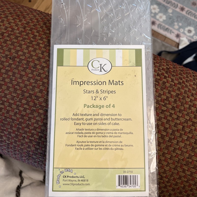 CK Products Impression Mats Stars & Stripes 4 ct / NEW Texture Or Dimension