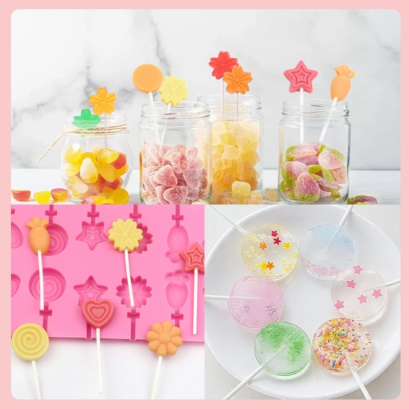 3 Pack Silicone Lollipop Molds 12 Cavity with Sticks Bags gallery