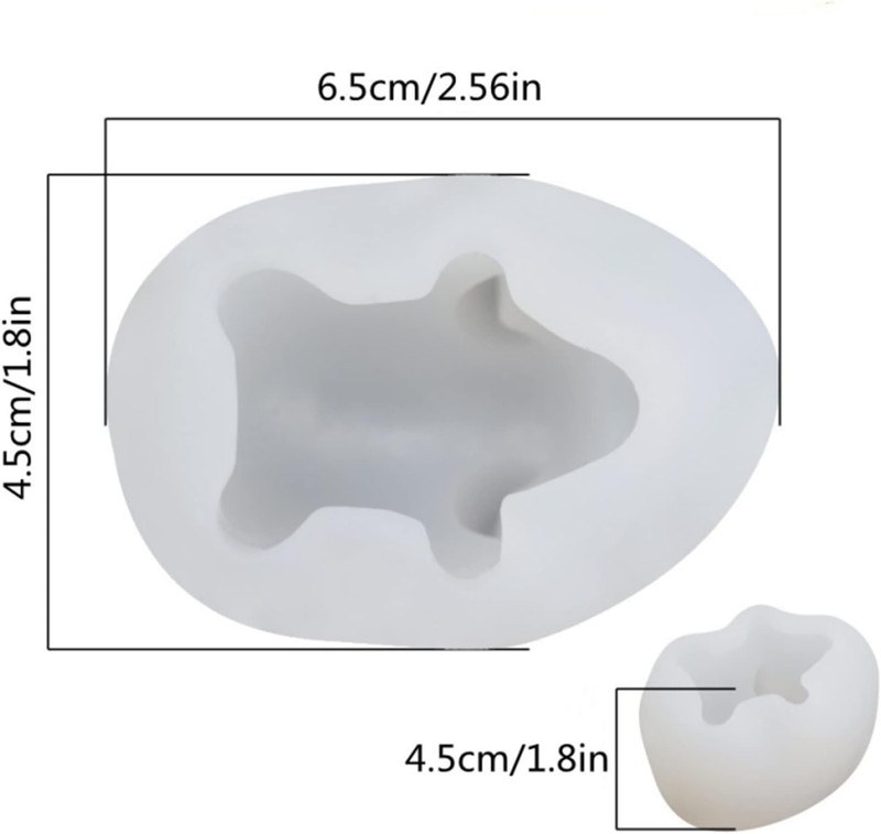 Small Cute Pig Candle Silicone Mold Fondant Chocolate Candy Cake Baking Mold Soa gallery