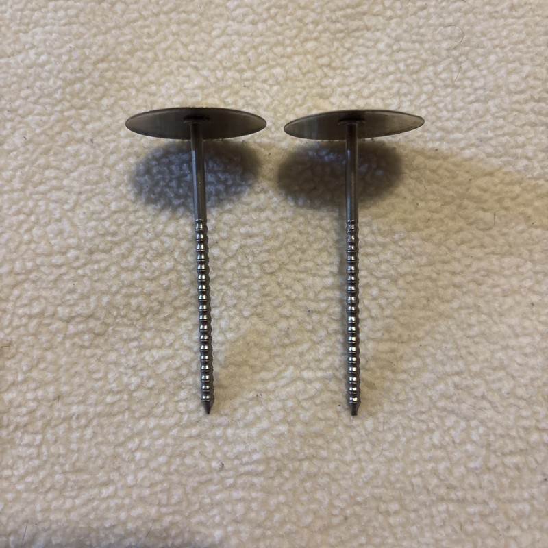 Lot Of 2 #9 1 1/2in. x 3in. Stainless Steel Flower Nail DecoPac