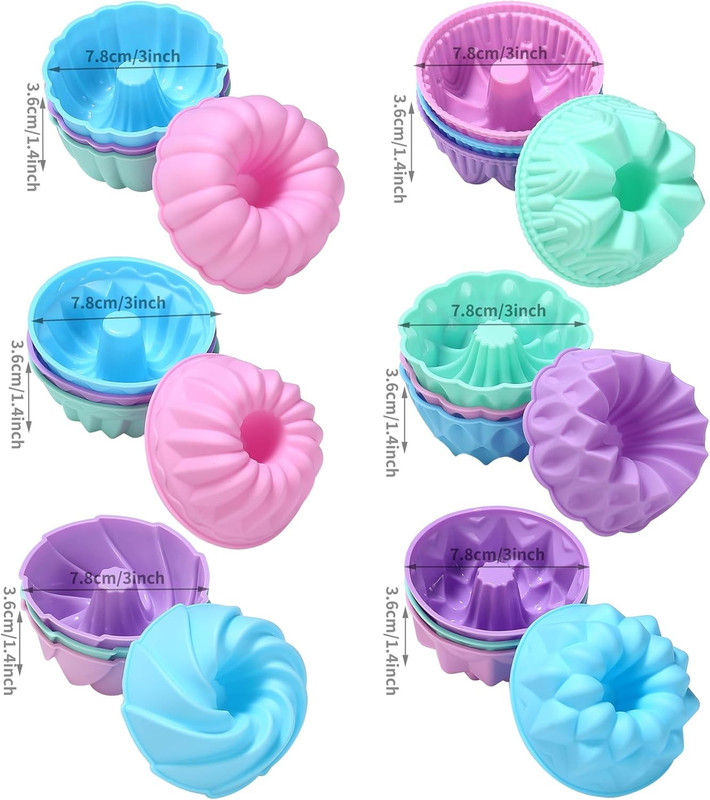 To Encounter 24Pc 3" Silicone Donut Mold Nonstick gallery
