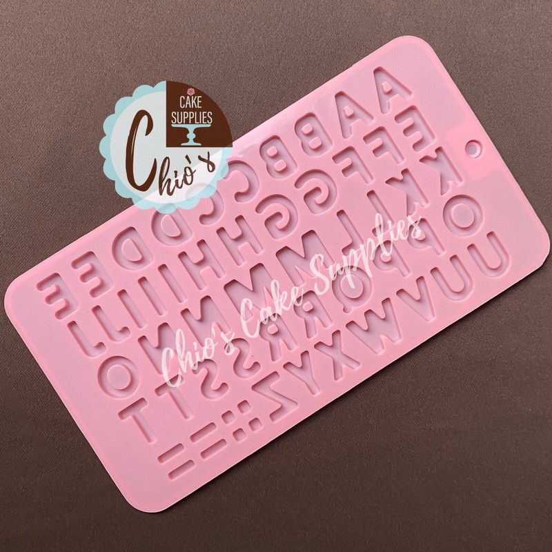 Alphabet Uppercase Letters Flexible Silicone Mold, 56 cavities gallery