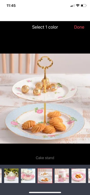 NEW Royal Albert inspired Ceramic Cake Stand Floral 2 tier  gallery