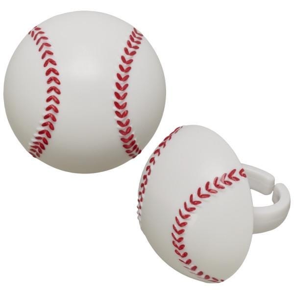 Baseball Cupcake Rings – 12 Count gallery