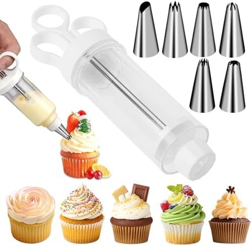 Cake decorating gun piping tips kit gallery