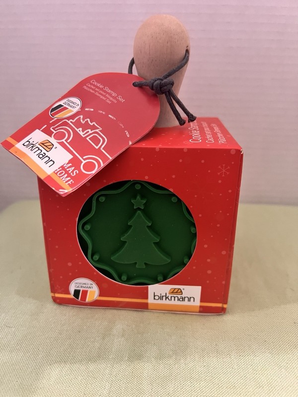 BIRKMANN German Wood Silicone CHRISTMAS COOKIE STAMPER Set Santa Tree Truck