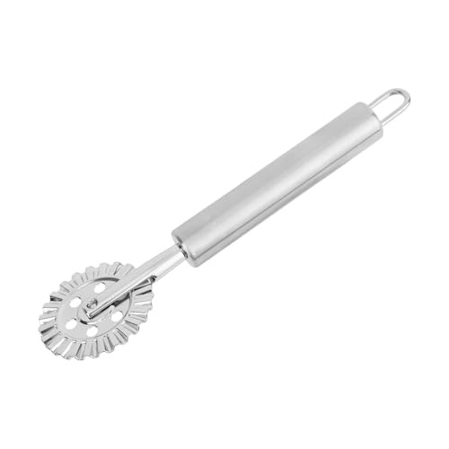 Pastry Wheel Cutter, Stainless Steel Fluted Pasta Crimping Wheel Dough Crimper gallery
