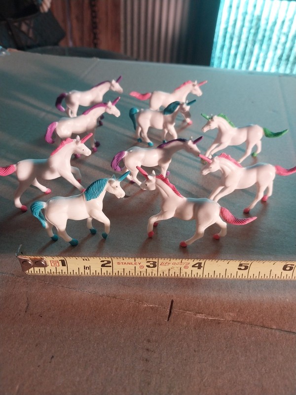 Lot of 10 Unicorn Cake Toppers Birthday Party Decorations