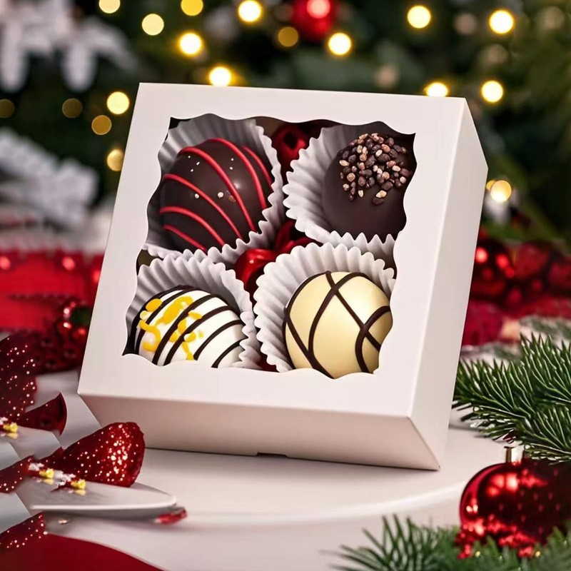 40 Pack White Bakery Boxes 4x4x2 Inches Cookies Boxes Mini Bundt Cake Boxes P... gallery