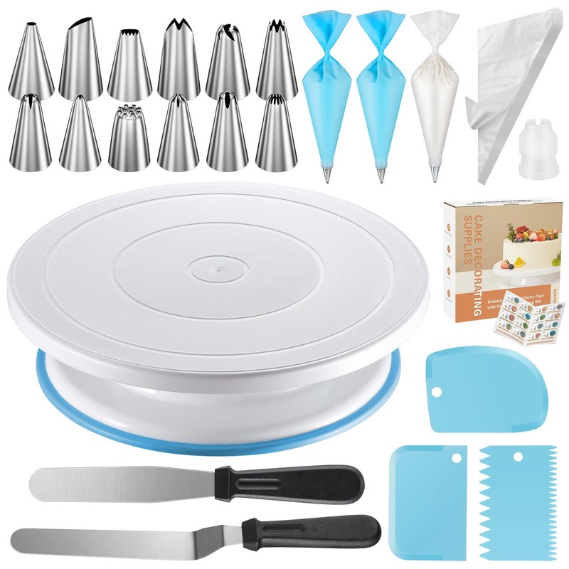 Kootek 71PCs Cake Decorating Kit, Baking Supplies Tools – 12 Inch, Blue