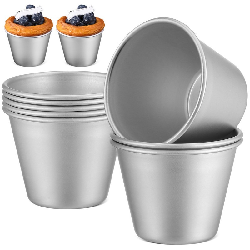 8 Pcs Silicone Cupcake Baking Cups Steamed Pudding Mold Supplies