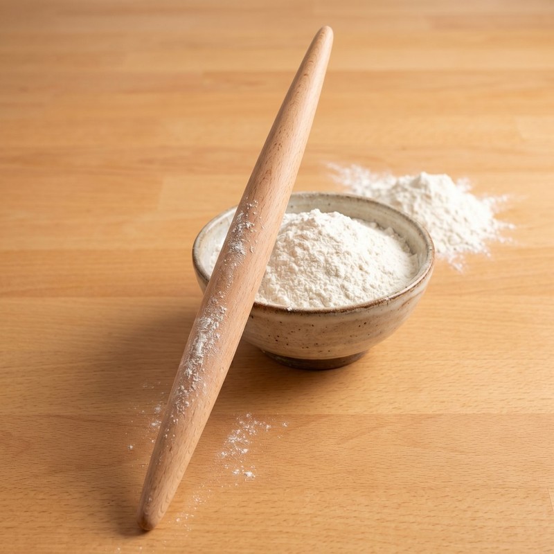 Wooden Pastry Dough Rolling Pin: Tapered French Style Roller for Pizza Tortilla gallery
