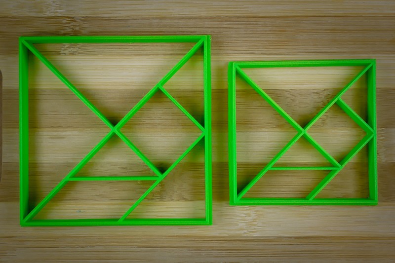 Tangram – Dissection Puzzle – Chinese board game – Cookie cutter Multi-Size