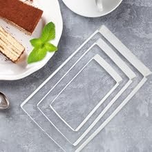 3 PCS Rectangular Cake Ring, Stainless Steel Mousse Mold Set, Rectangle Pastry gallery