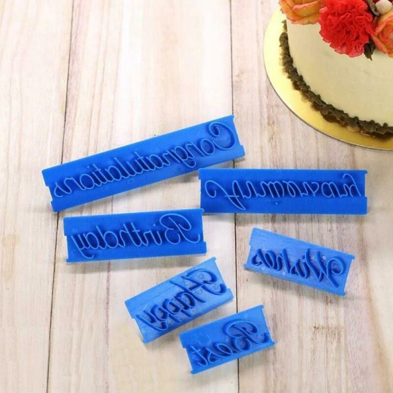 Alphabet Mould Chic Fondant Decor Cake Mold Letter 6pcs Cutter Happy Birthday gallery
