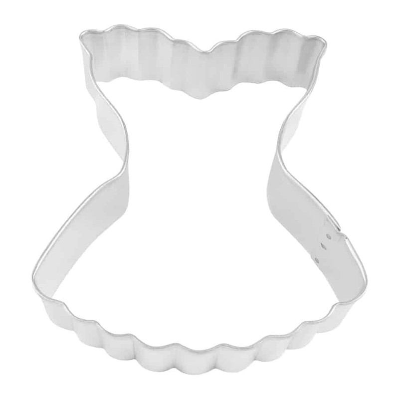 Fluted Corset 3.75” Cookie Cutter Metal Ladies Princess Party Wedding Shower