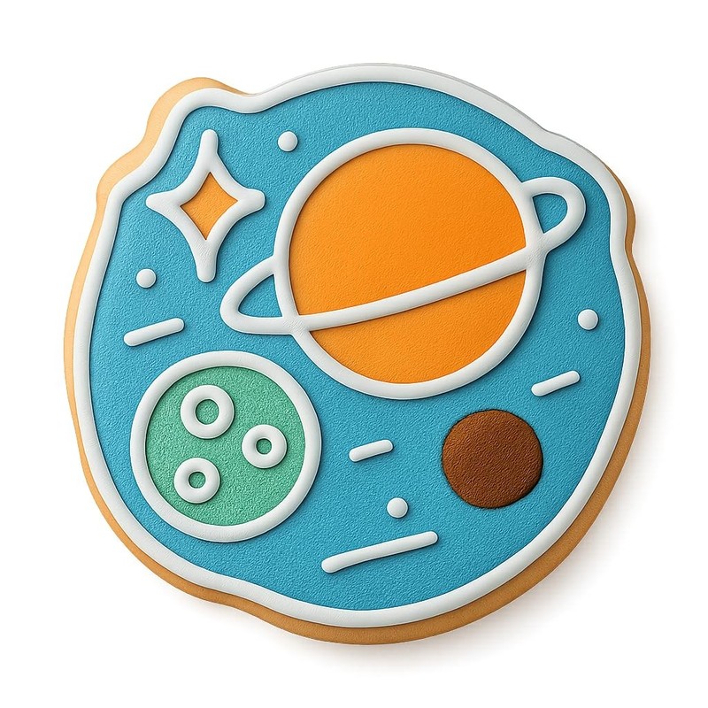 Interstellar Planets Cookie Cutter & Stamp, Fondant & Clay – 4×3.8
