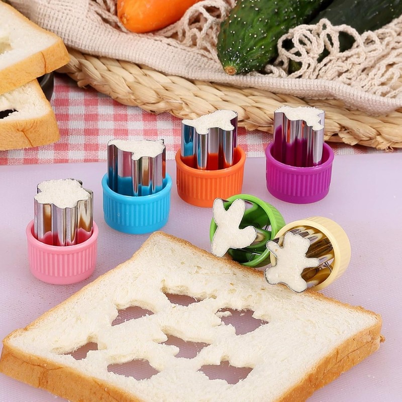 Juego de formas de cortador de verduras 24 piezas hornear y comer para niños NEW gallery