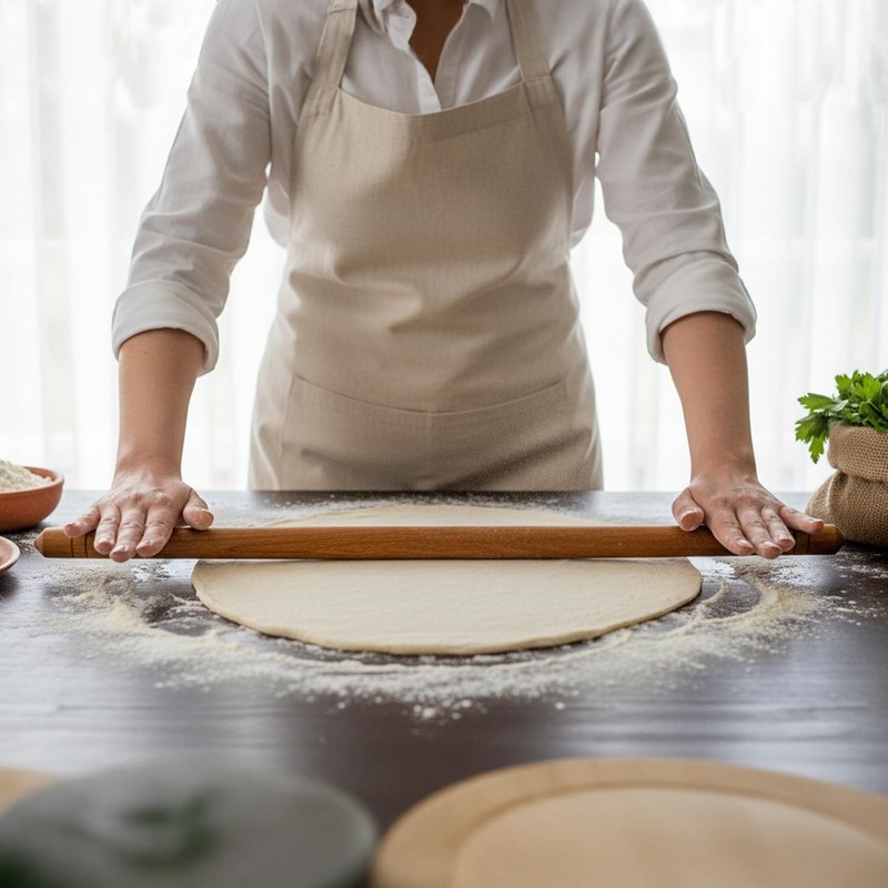 Beech Wood Non-Stick Oil Rolling Pin -Turkish Oklava-Infused Smooth Surface f... gallery