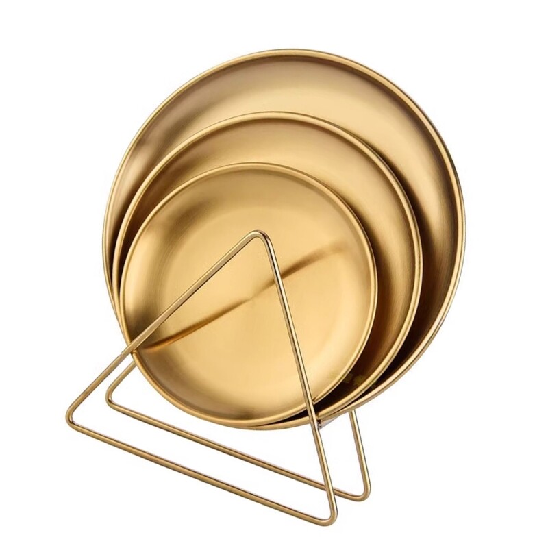 Metal Spit Bone Dish Household Snacks Fruit Plate Dining Table Garbage Plate gallery