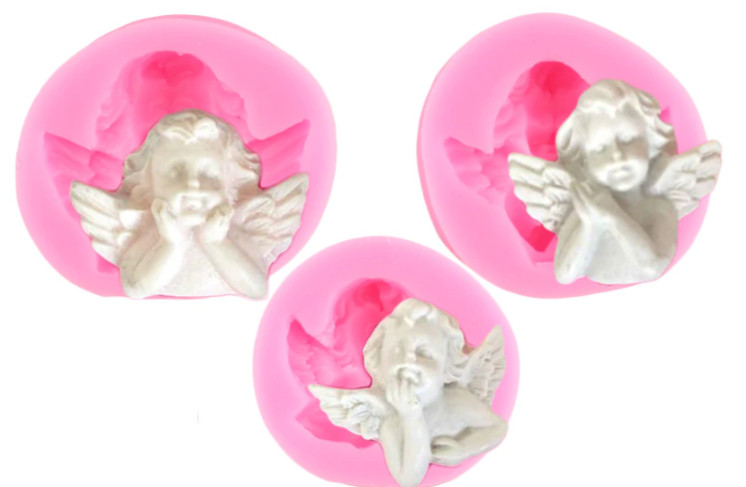 Angel Cupid Valentines Silicone Mold Fondant Chocolate Cake Decor Resin Charm gallery