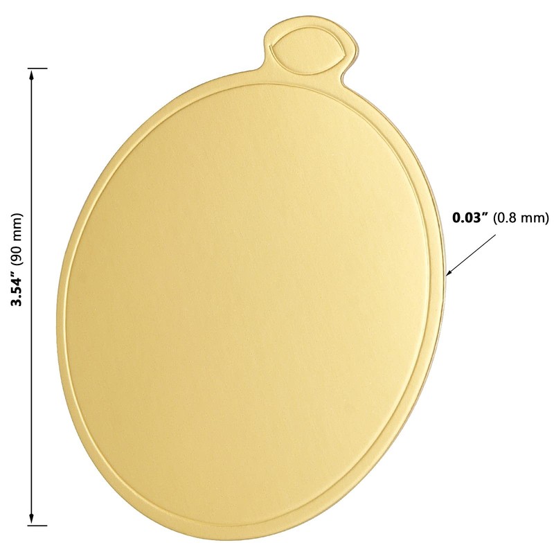 500 Pack Mini Cake Board Grease-Proof, 3.5 Inch Round Golden Cardboard Mousse... gallery