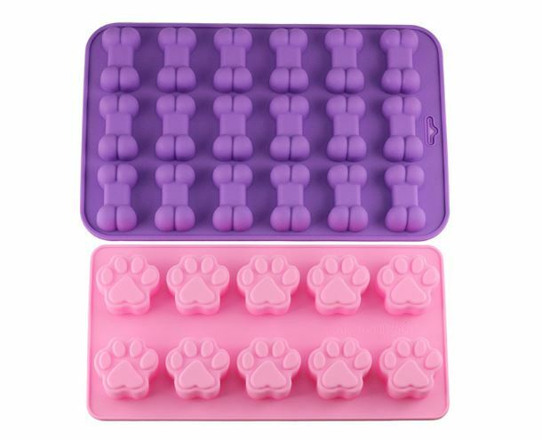 Paw & Bone Set of 2 Silicone Baking Mold Food Grade Cookies Biscuits Candy Soap