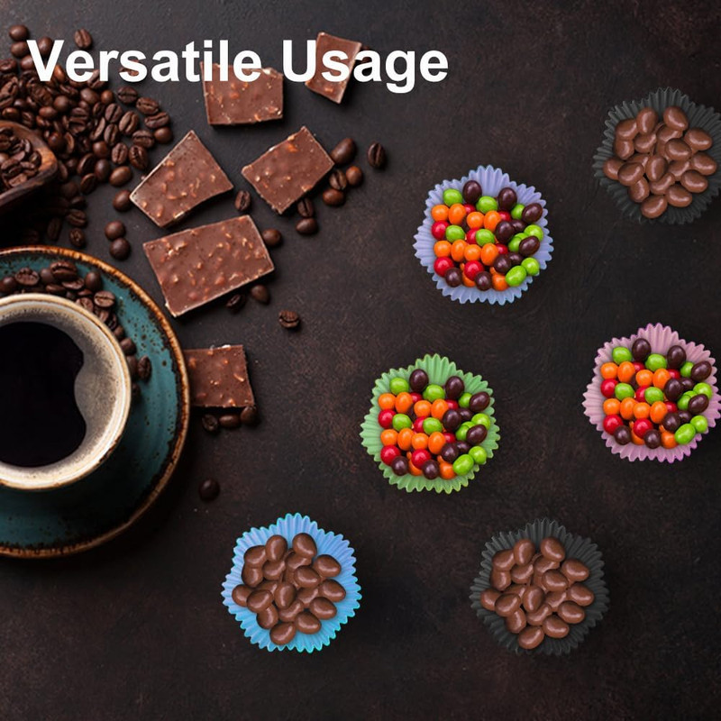 600 Pcs Flower Petal Cupcake Liners, Floral Shaped Cupcake Wrappers for Muffin C gallery
