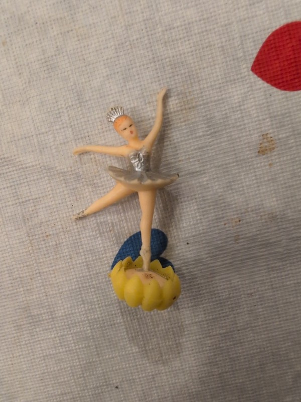 VINTAGE 50’s PLASTIC BALLERINA CAKE TOPPER Free Shipping