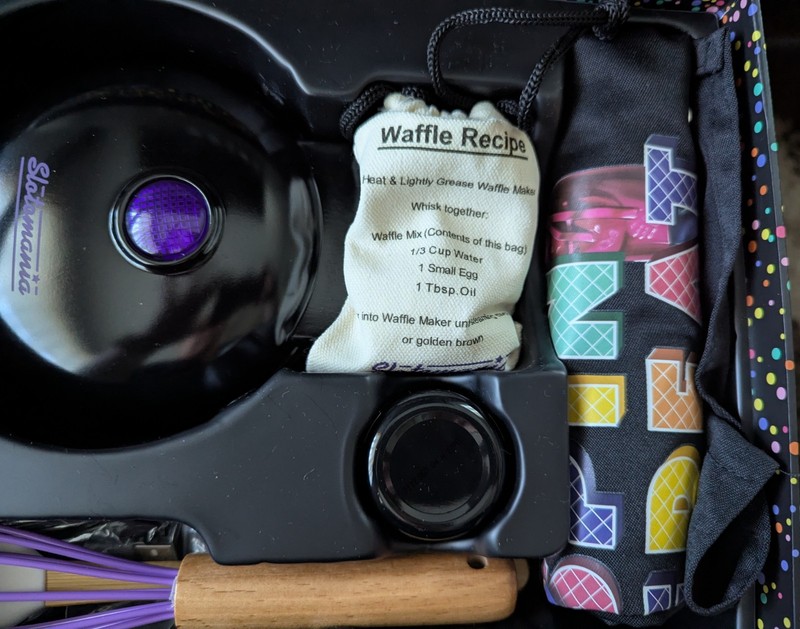 MINI WAFFLE Making Kit, With Apron, Waffle Mix, Syrup, Whisk, Spatula New gallery