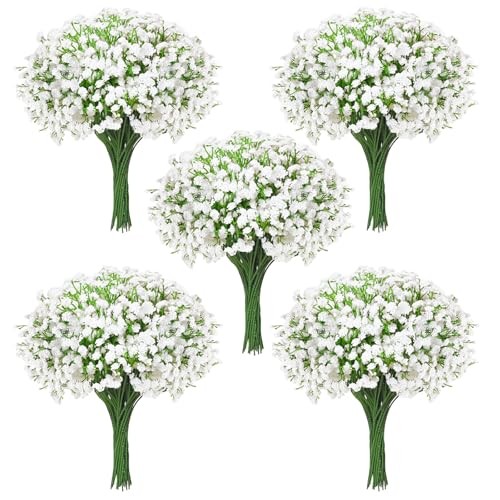 100Pcs Babys Breath Artificial Flowers-Gypsophila Babys Breath 100 Pcs White gallery