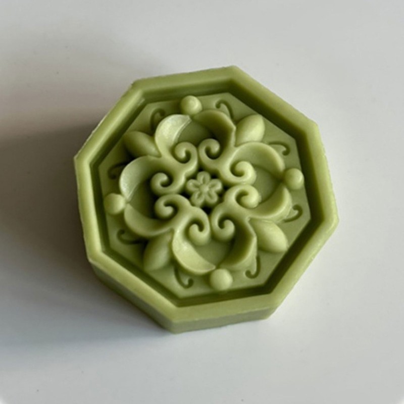 Tracery Mooncake Mold Set 75g Moon Cake Mold with Reusable Stamps (White) gallery